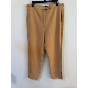 Club Monaco Camel Straight-Leg Dress Pants Size 14 – Side-Zip Ankle Trousers
